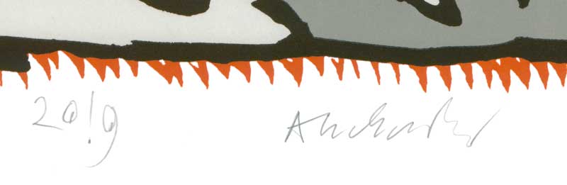 Pierre Alechinsky - Griserie à minuit 1 - Billede 3