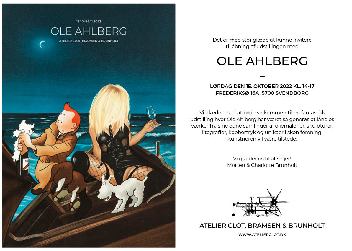 invitation til Ole Ahlberg udstilling
