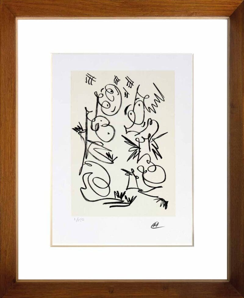 Indrammet litografi af Michael Ahlefeldt