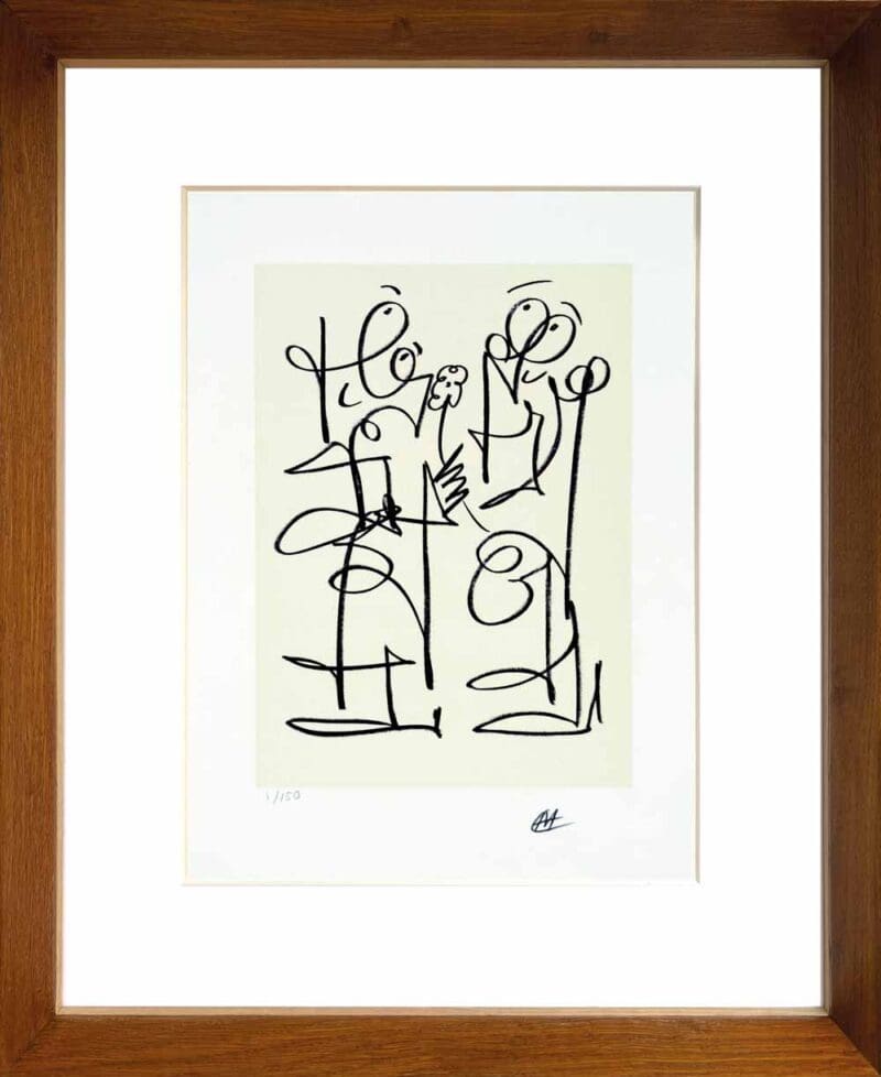 Indrammet litografi af Michael Ahlefeldt