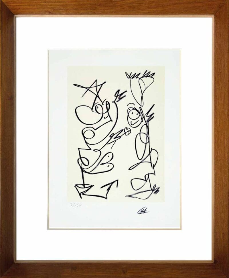 Indrammet litografi af Michael Ahlefeldt