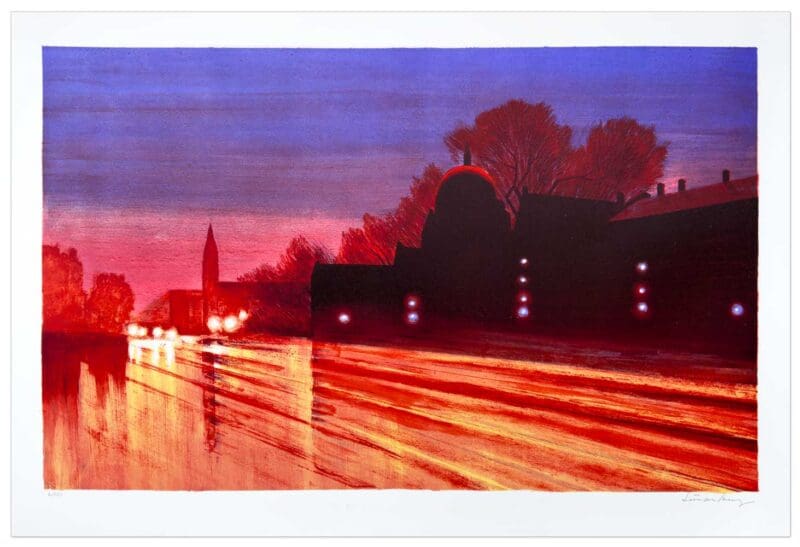 Litografi af Simon Bang